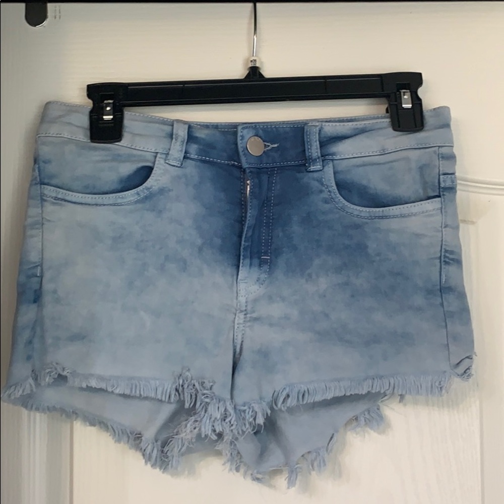 Distressed Denim Shorts